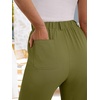 image:imageANRABESS Womens Summer Wide Leg Lightweight Flowy PantsOlive Green