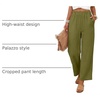 image:imageANRABESS Womens Summer Wide Leg Lightweight Flowy PantsOlive Green