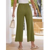 image:imageANRABESS Womens Summer Wide Leg Lightweight Flowy PantsOlive Green