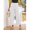 image:imageANRABESS Womens Summer Wide Leg Lightweight Flowy PantsWhite