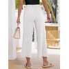 image:imageANRABESS Womens Summer Wide Leg Lightweight Flowy PantsWhite