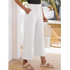 image:imageANRABESS Womens Summer Wide Leg Lightweight Flowy PantsWhite