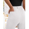 image:imageANRABESS Womens Summer Wide Leg Lightweight Flowy PantsWhite