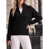 image:imageANRABESS Womens Sweaters Cropped Quarter Zip Pullover Fall OutfitsBlack