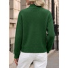 image:imageANRABESS Womens Sweaters Cropped Quarter Zip Pullover Fall OutfitsGreen