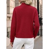 image:imageANRABESS Womens Sweaters Cropped Quarter Zip Pullover Fall OutfitsRed