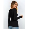 image:imageANRABESS Womens Tops Long Sleeve Shirt Built in BraBlack
