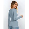 image:imageANRABESS Womens Tops Long Sleeve Shirt Built in BraGrey Blue