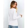image:imageANRABESS Womens Tops Long Sleeve Shirt Built in BraWhite