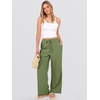 image:imageANRABESS Womens Wide Leg Casual Flowy Elastic Waist Beach Palazzo PantsArmy Green