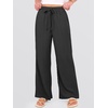 image:imageANRABESS Womens Wide Leg Casual Flowy Elastic Waist Beach Palazzo PantsBlack