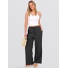image:imageANRABESS Womens Wide Leg Casual Flowy Elastic Waist Beach Palazzo PantsBlack