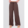 image:imageANRABESS Womens Wide Leg Casual Flowy Elastic Waist Beach Palazzo PantsBrown