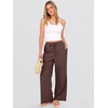 image:imageANRABESS Womens Wide Leg Casual Flowy Elastic Waist Beach Palazzo PantsBrown