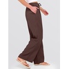 image:imageANRABESS Womens Wide Leg Casual Flowy Elastic Waist Beach Palazzo PantsBrown