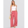 image:imageANRABESS Womens Wide Leg Casual Flowy Elastic Waist Beach Palazzo PantsCoral