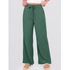 image:imageANRABESS Womens Wide Leg Casual Flowy Elastic Waist Beach Palazzo PantsDeep Green
