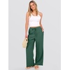 image:imageANRABESS Womens Wide Leg Casual Flowy Elastic Waist Beach Palazzo PantsDeep Green