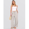 image:imageANRABESS Womens Wide Leg Casual Flowy Elastic Waist Beach Palazzo PantsDusty Apricot
