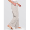 image:imageANRABESS Womens Wide Leg Casual Flowy Elastic Waist Beach Palazzo PantsDusty Apricot