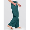 image:imageANRABESS Womens Wide Leg Casual Flowy Elastic Waist Beach Palazzo PantsLake Blue