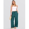 image:imageANRABESS Womens Wide Leg Casual Flowy Elastic Waist Beach Palazzo PantsLake Blue