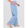 image:imageANRABESS Womens Wide Leg Casual Flowy Elastic Waist Beach Palazzo PantsLight Blue