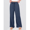 image:imageANRABESS Womens Wide Leg Casual Flowy Elastic Waist Beach Palazzo PantsNavy Blue