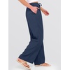 image:imageANRABESS Womens Wide Leg Casual Flowy Elastic Waist Beach Palazzo PantsNavy Blue