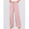 image:imageANRABESS Womens Wide Leg Casual Flowy Elastic Waist Beach Palazzo PantsPink