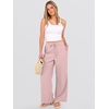 image:imageANRABESS Womens Wide Leg Casual Flowy Elastic Waist Beach Palazzo PantsPink