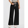 image:imageANRABESS Womens Wide Leg Jeans Drawstring Denim Pants with PocketsBlack
