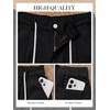 image:imageANRABESS Womens Wide Leg Jeans Drawstring Denim Pants with PocketsBlack