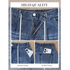 image:imageANRABESS Womens Wide Leg Jeans Drawstring Denim Pants with PocketsNavy Blue
