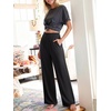 image:imageANRABESS Womens Wide Leg Palazzo Pants with PocketsBlack