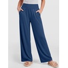 image:imageANRABESS Womens Wide Leg Palazzo Pants with PocketsBlue