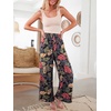 image:imageANRABESS Womens Wide Leg Palazzo Pants with PocketsFloral Black