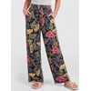 image:imageANRABESS Womens Wide Leg Palazzo Pants with PocketsFloral Black