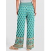 image:imageANRABESS Womens Wide Leg Palazzo Pants with PocketsFloral Teal Spades
