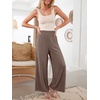 image:imageANRABESS Womens Wide Leg Palazzo Pants with PocketsLight Brown