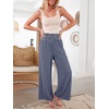 image:imageANRABESS Womens Wide Leg Palazzo Pants with PocketsStriped Navy Blue White