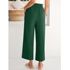 image:imageANRABESS Womens Wide Leg Pants Cropped Work Palazzo TrousersForest Green