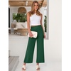 image:imageANRABESS Womens Wide Leg Pants Cropped Work Palazzo TrousersForest Green