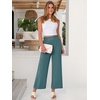 image:imageANRABESS Womens Wide Leg Pants Cropped Work Palazzo TrousersLake