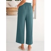 image:imageANRABESS Womens Wide Leg Pants Cropped Work Palazzo TrousersLake