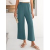 image:imageANRABESS Womens Wide Leg Pants Cropped Work Palazzo TrousersLake