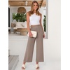 image:imageANRABESS Womens Wide Leg Pants Cropped Work Palazzo TrousersLight Camel