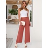 image:imageANRABESS Womens Wide Leg Pants Cropped Work Palazzo TrousersOrange Red