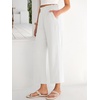 image:imageANRABESS Womens Wide Leg Pants Cropped Work Palazzo TrousersWhite