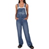 image:imageANRABESS Denim Bib Overalls for Women Loose Fit Jean JumpsuitA Washed Blue